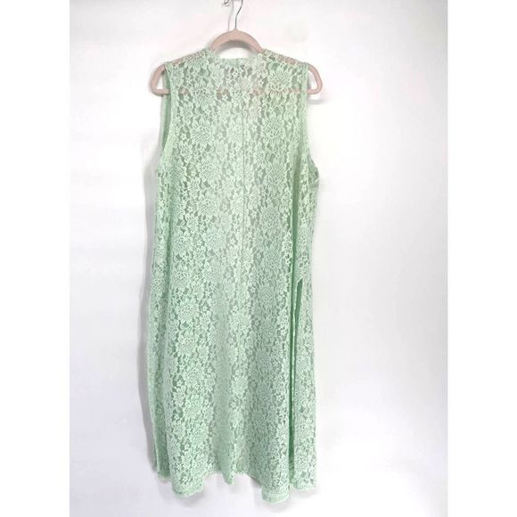 Lularoe Mint Green Joy Lace Maxi Open Front Cardigan Duster Large - Picture 6 of 6
